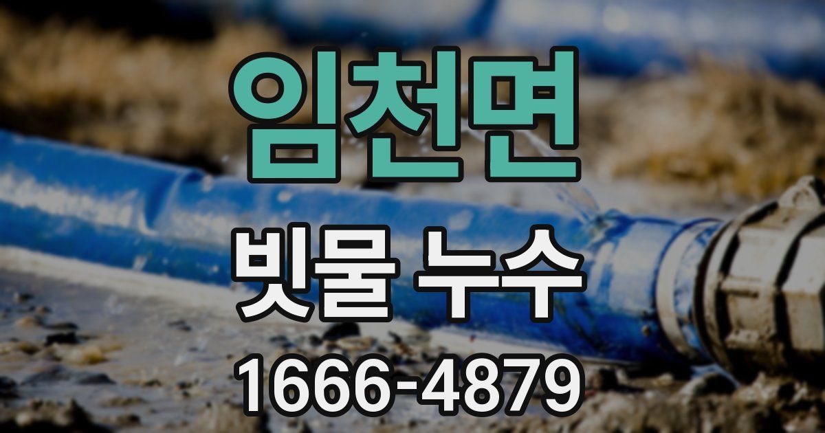 임천면 빗물 누수