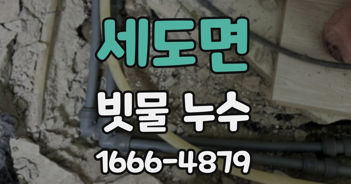 세도면 빗물 누수