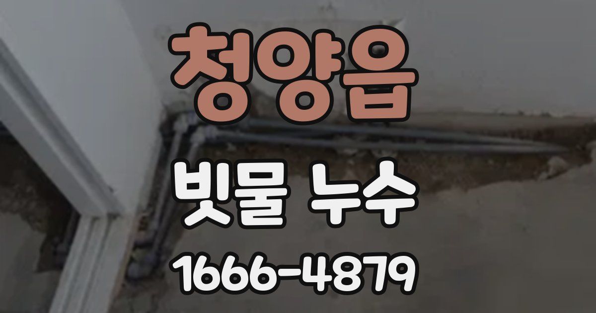 청양읍 빗물 누수