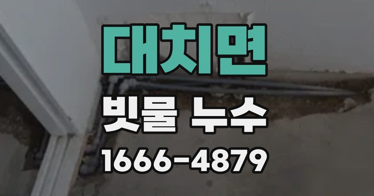 대치면 빗물 누수