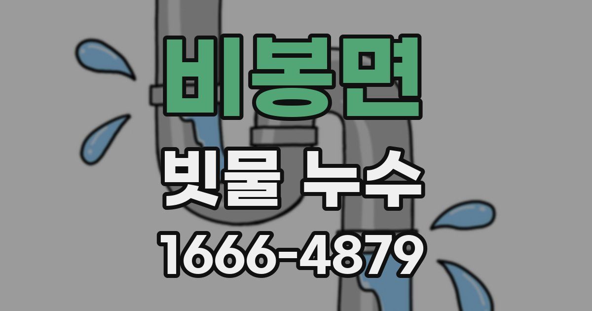 비봉면 빗물 누수