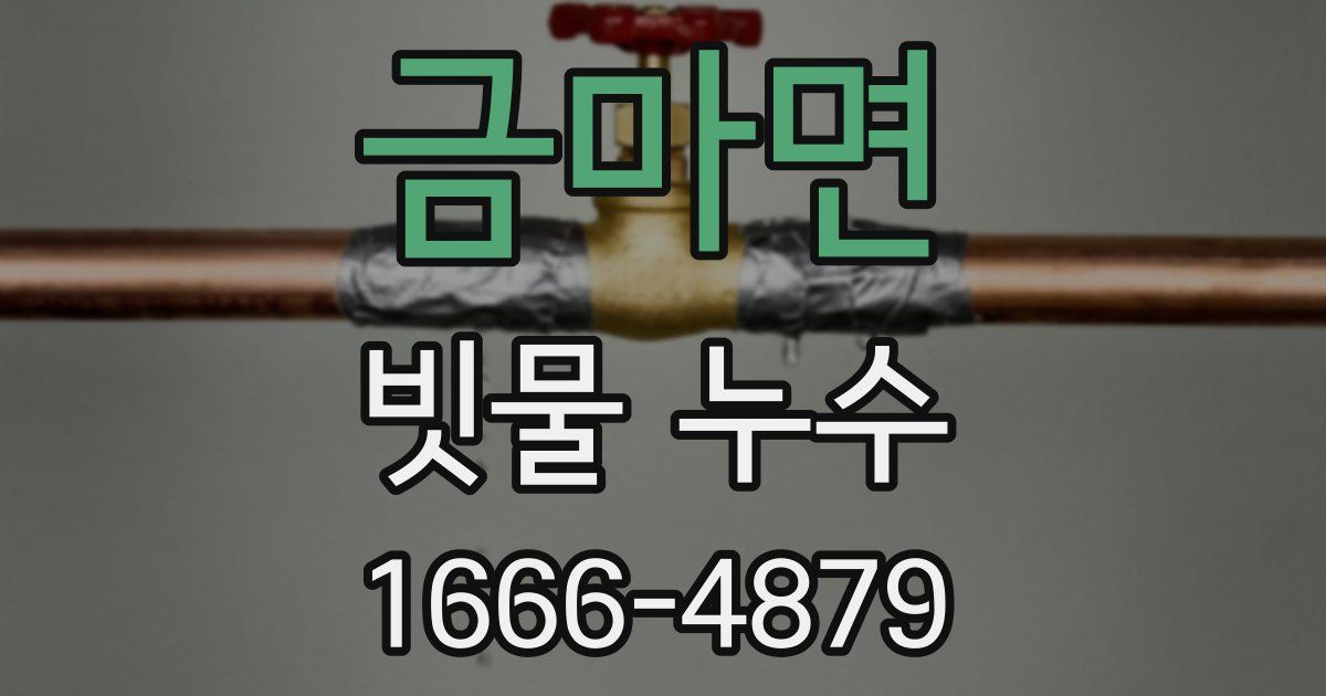 금마면 빗물 누수