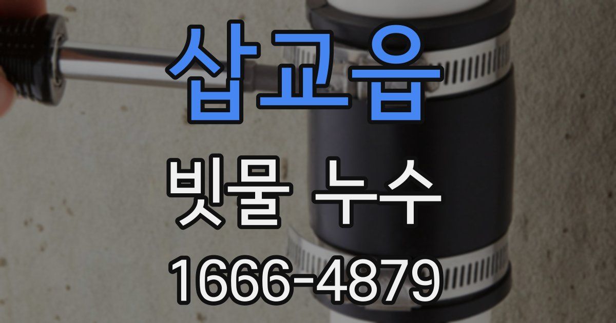 삽교읍 빗물 누수