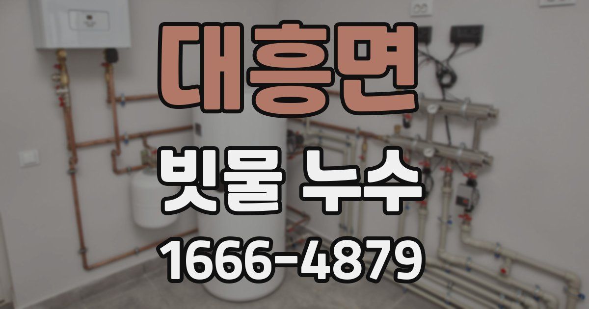 대흥면 빗물 누수