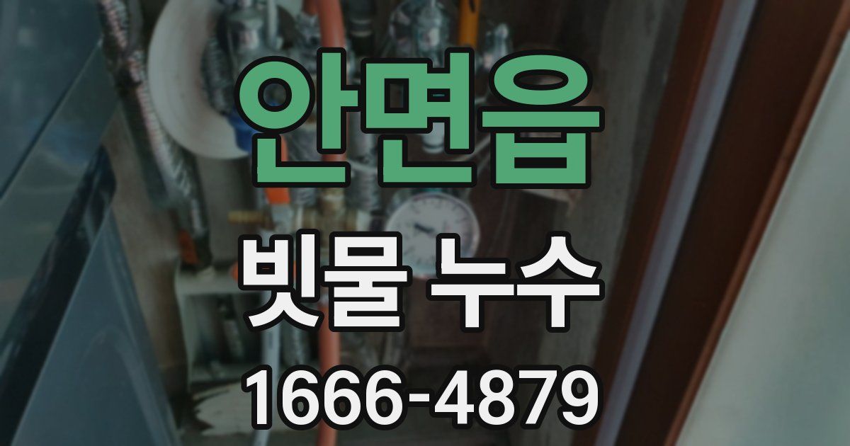 안면읍 빗물 누수