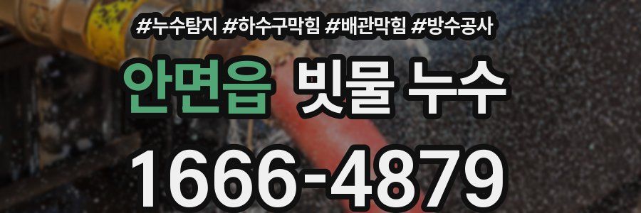 안면읍 빗물 누수