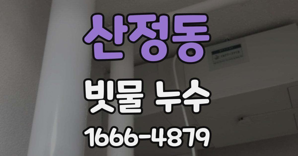 산정동 빗물 누수