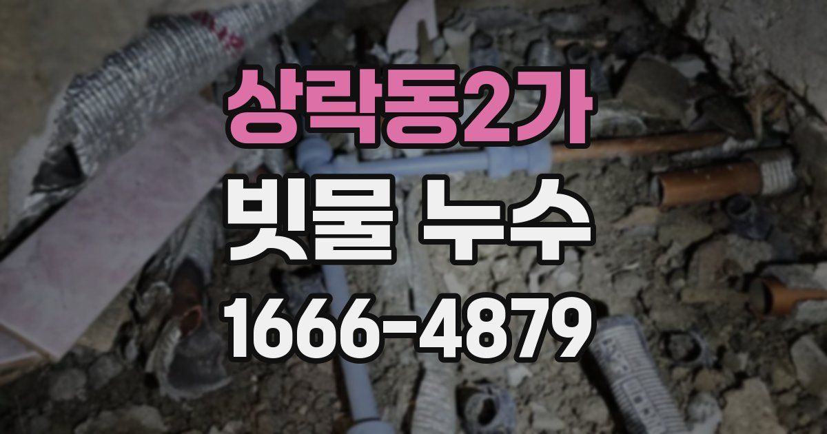 상락동2가 빗물 누수