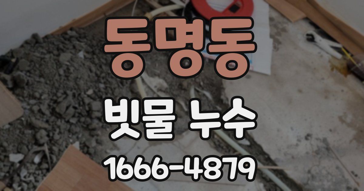 동명동 빗물 누수