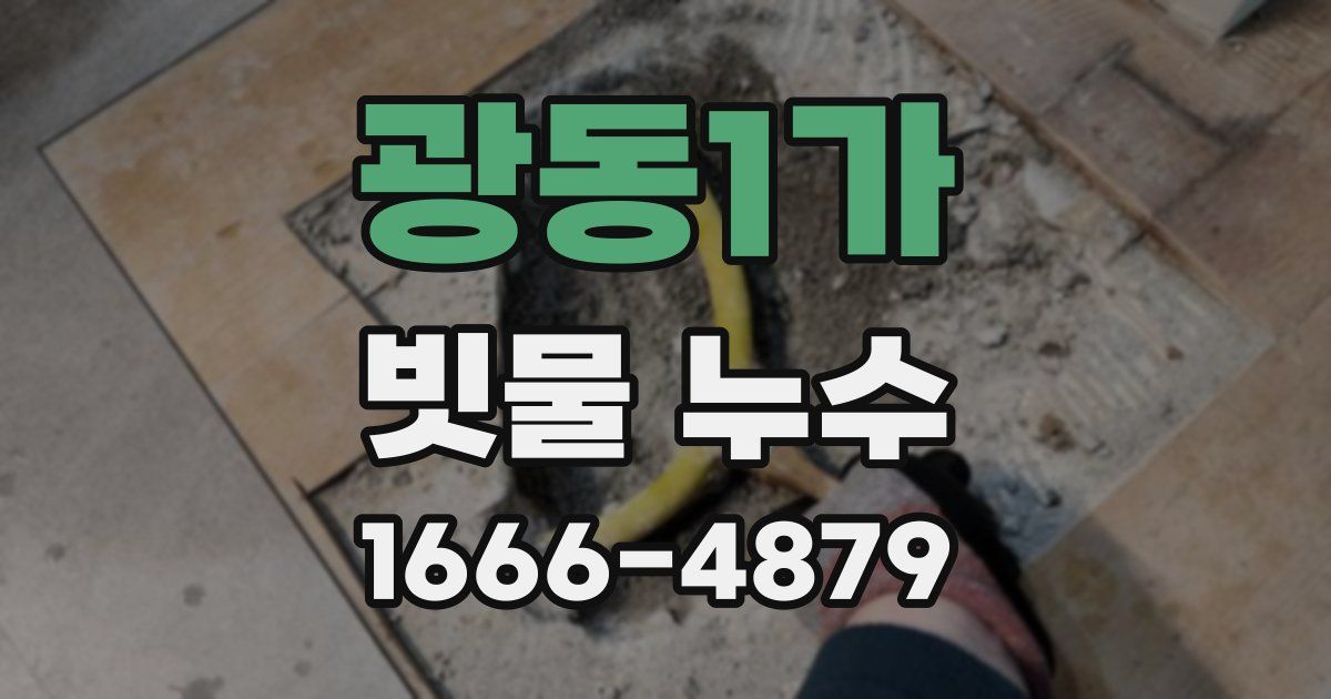 광동1가 빗물 누수