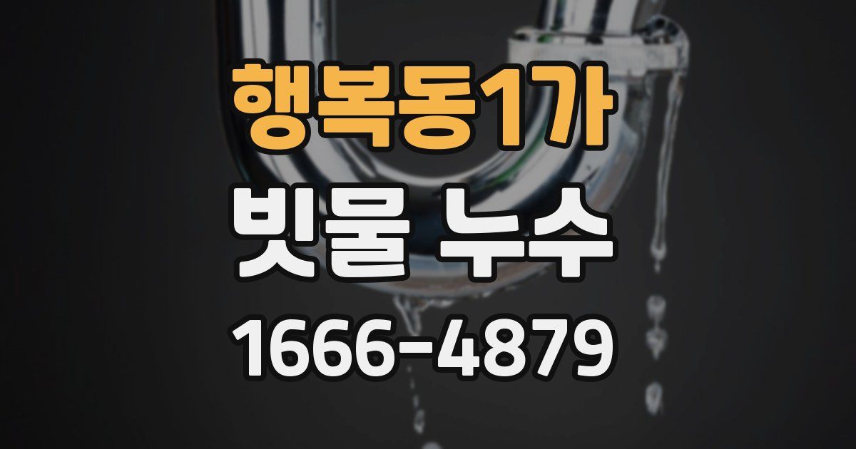 행복동1가 빗물 누수