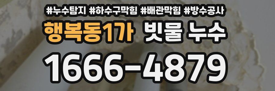 행복동1가 빗물 누수