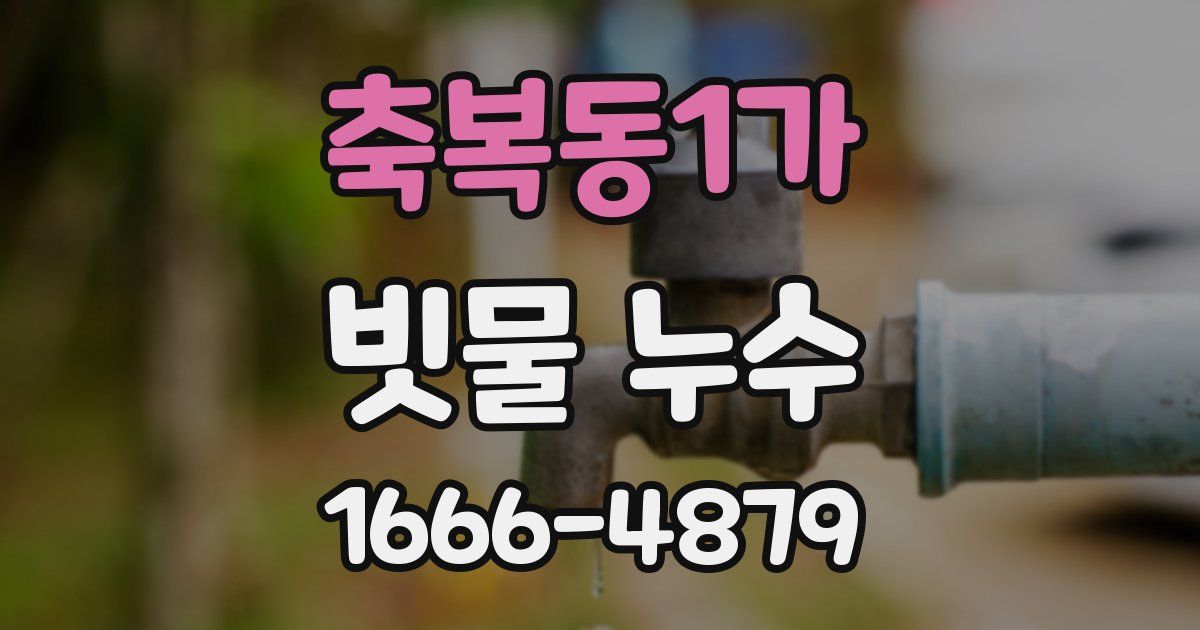 축복동1가 빗물 누수