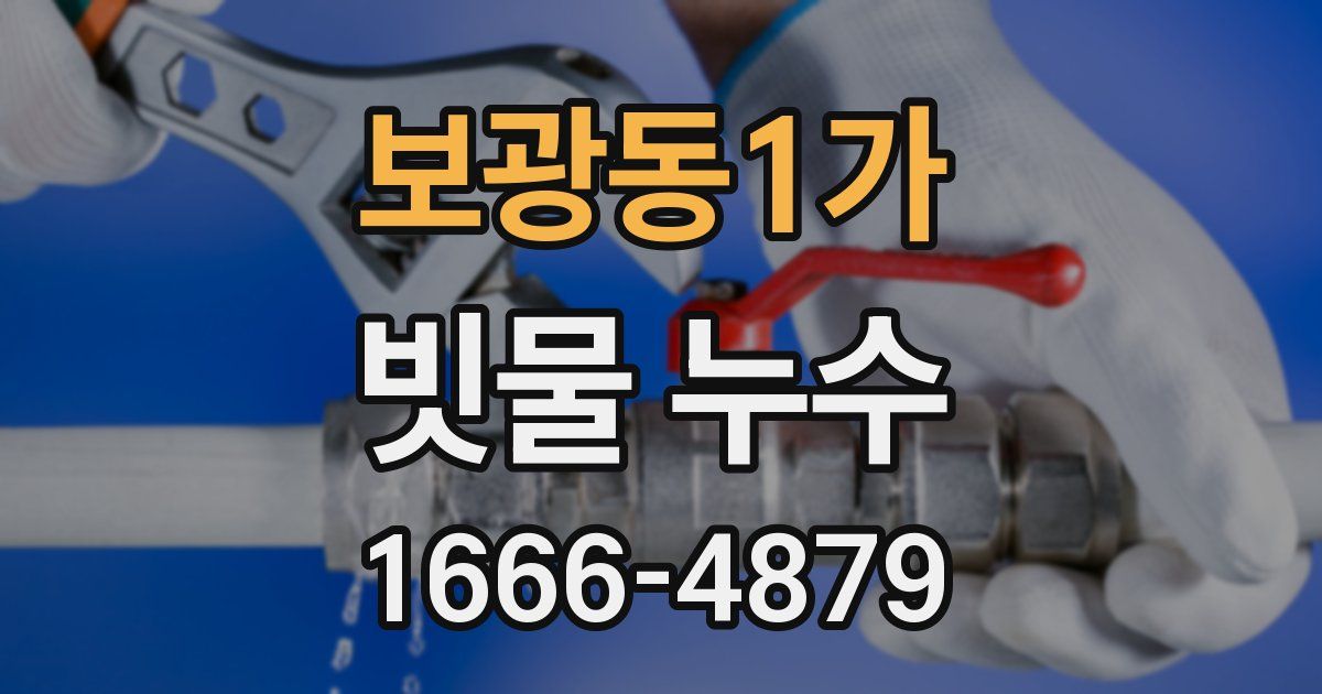 보광동1가 빗물 누수