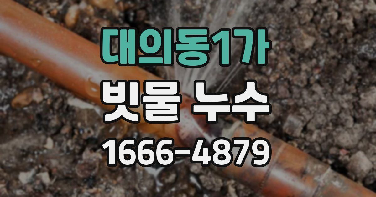 대의동1가 빗물 누수
