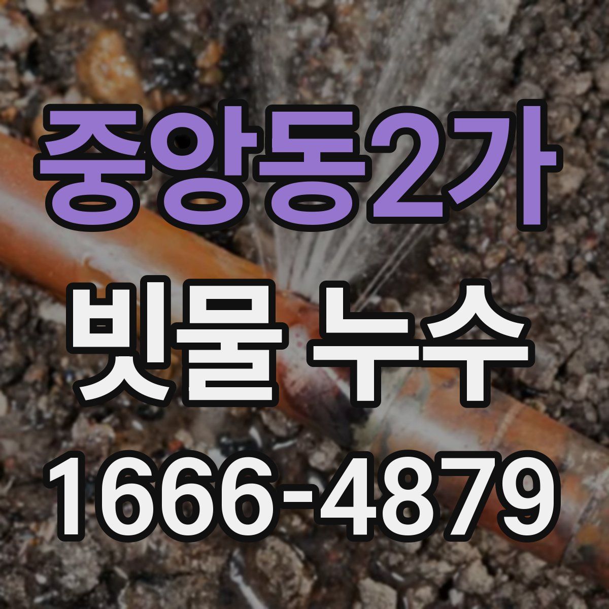 중앙동2가 빗물 누수