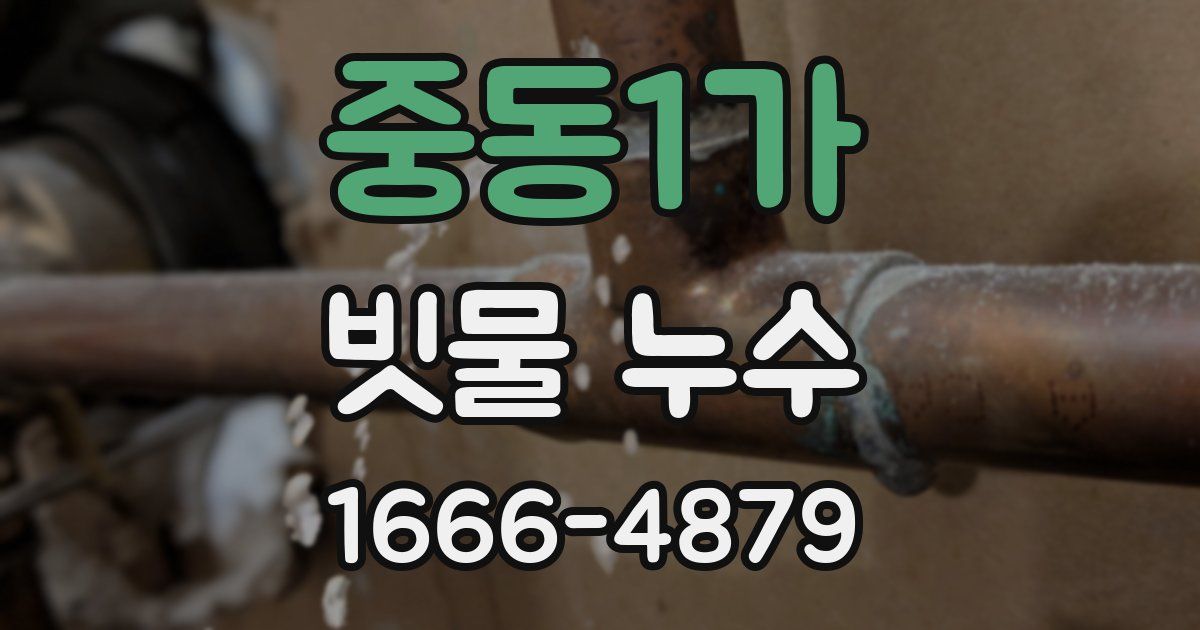 중동1가 빗물 누수