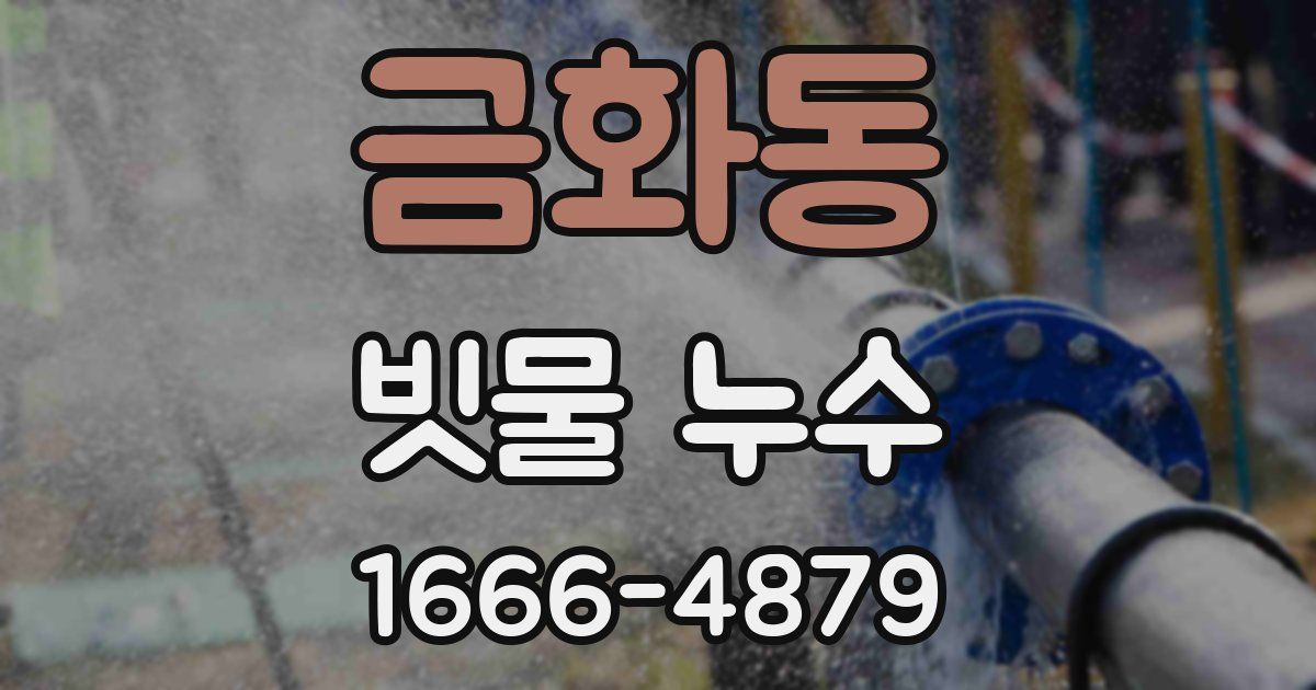 금화동 빗물 누수