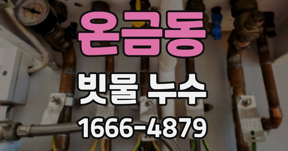 온금동 빗물 누수