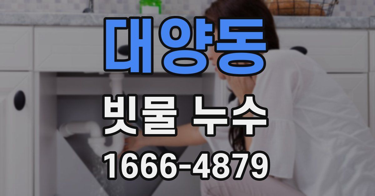 대양동 빗물 누수