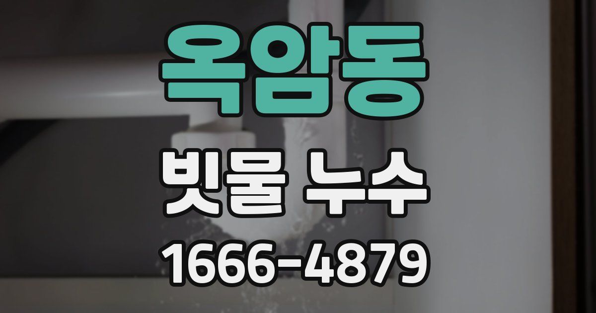 옥암동 빗물 누수