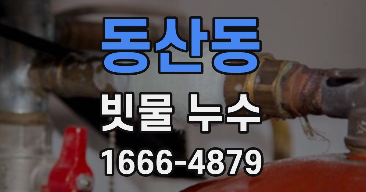 동산동 빗물 누수