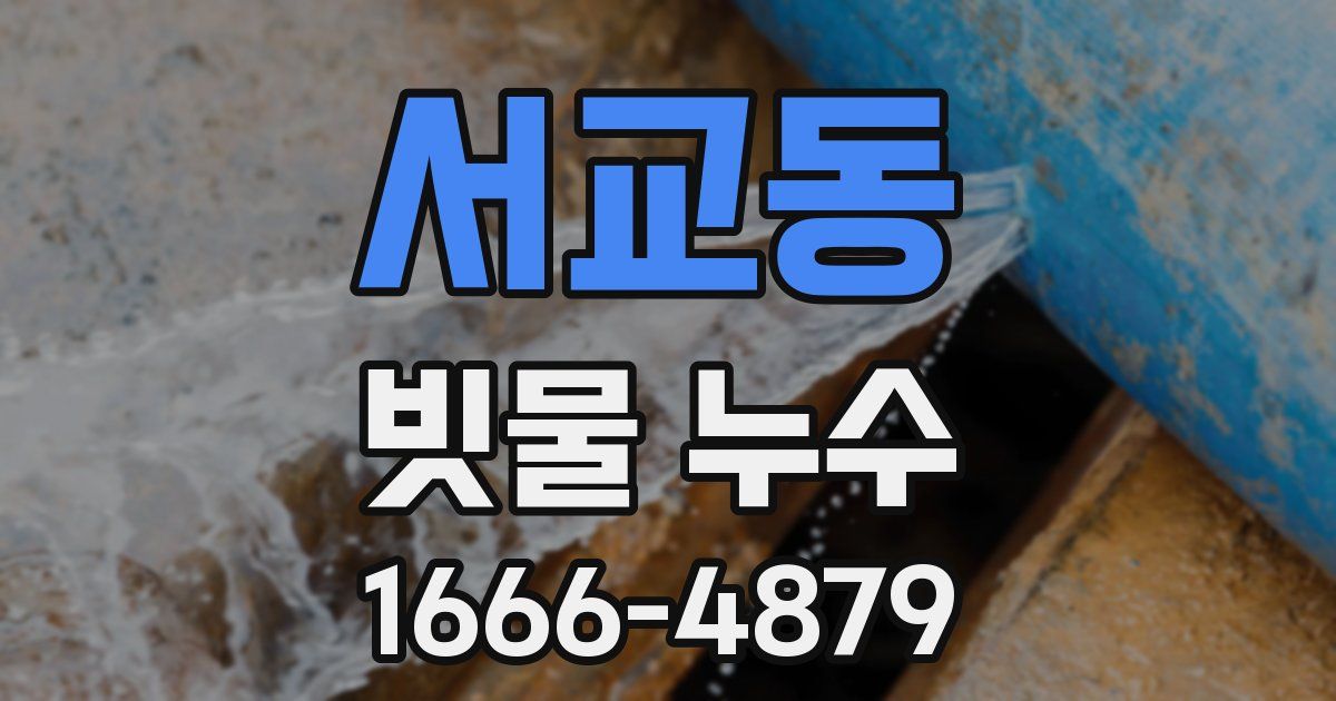 서교동 빗물 누수