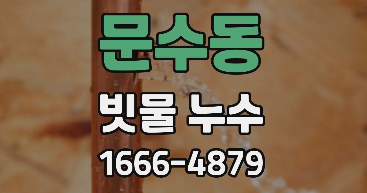 문수동 빗물 누수