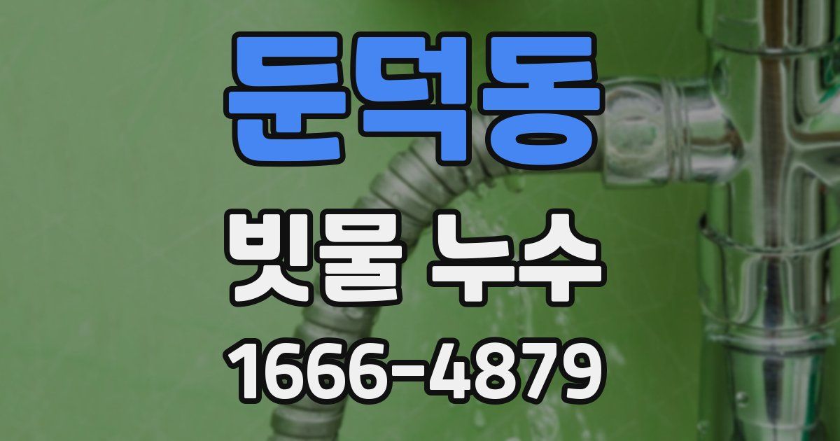 둔덕동 빗물 누수