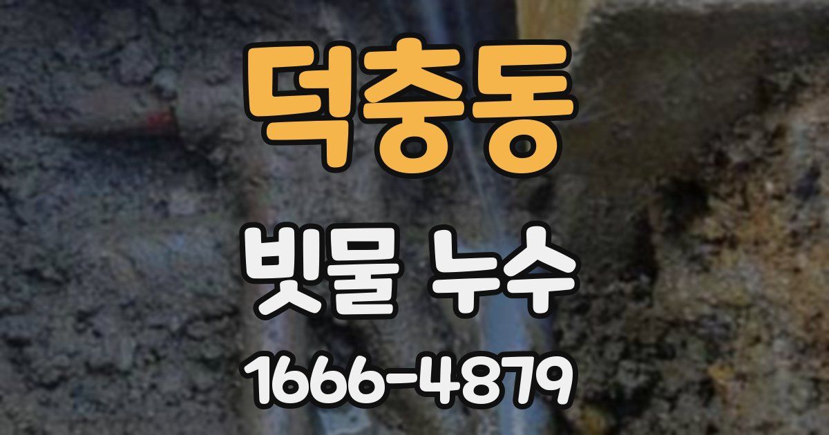 덕충동 빗물 누수