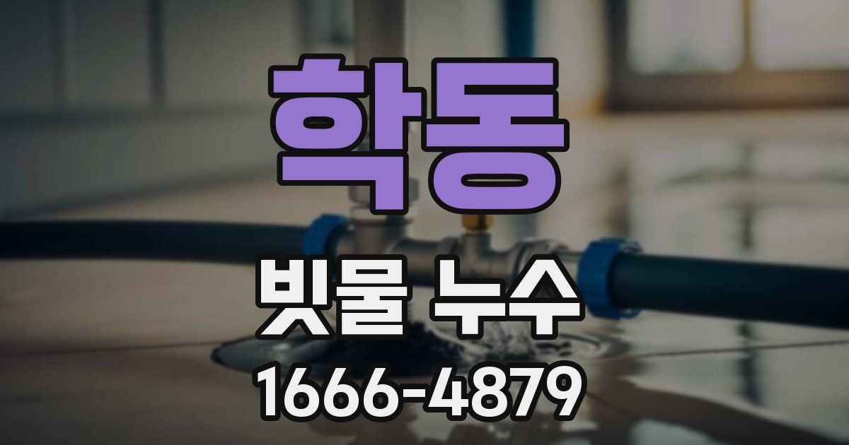 학동 빗물 누수