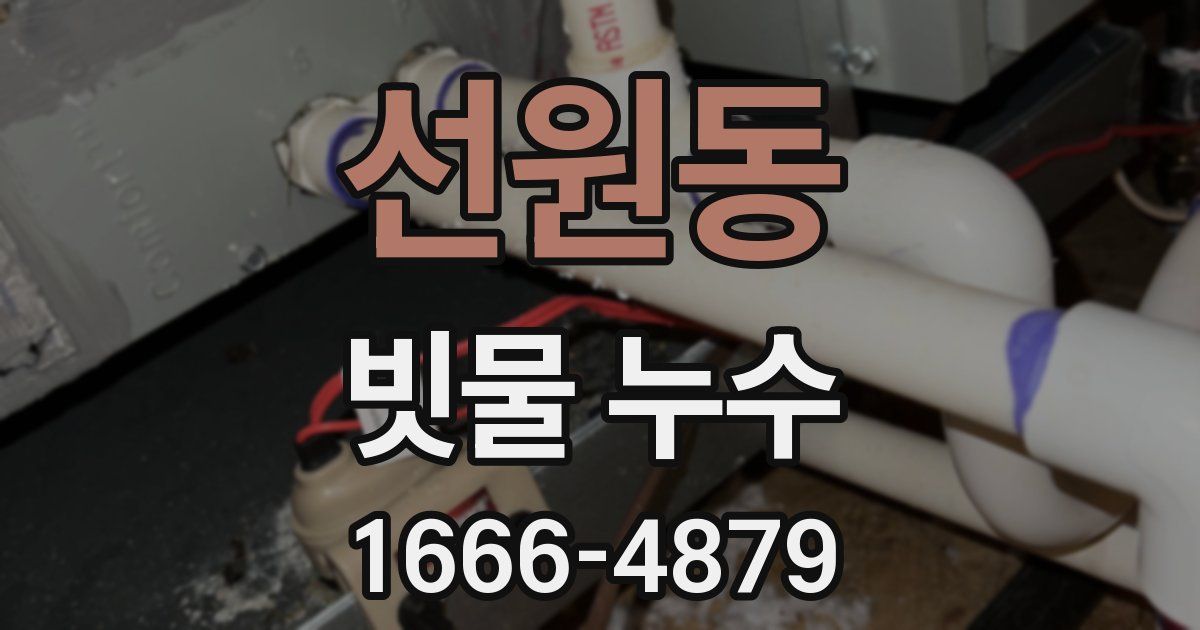 선원동 빗물 누수