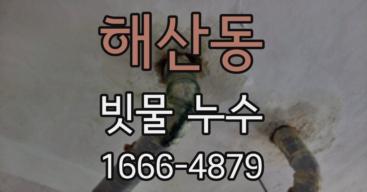 해산동 빗물 누수