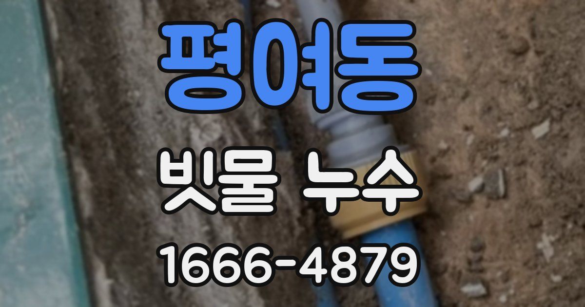 평여동 빗물 누수