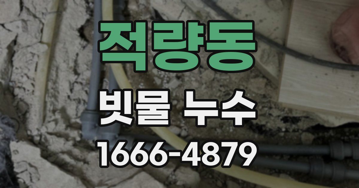 적량동 빗물 누수