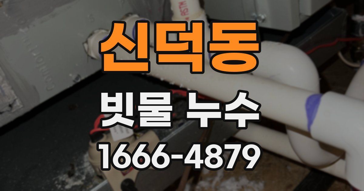 신덕동 빗물 누수