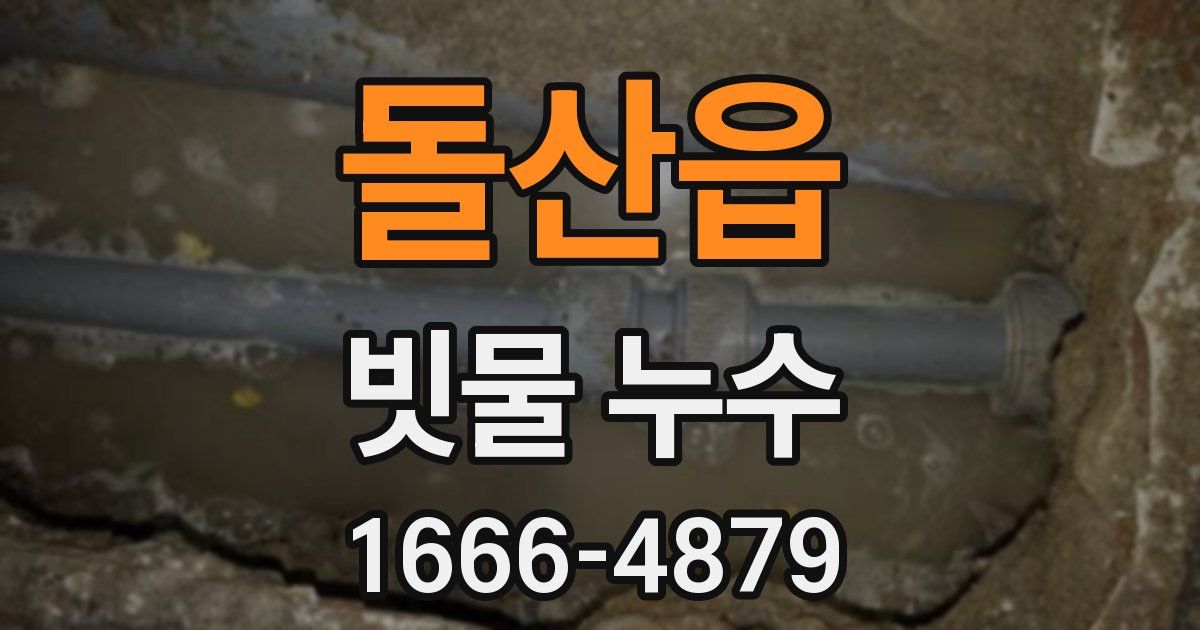 돌산읍 빗물 누수