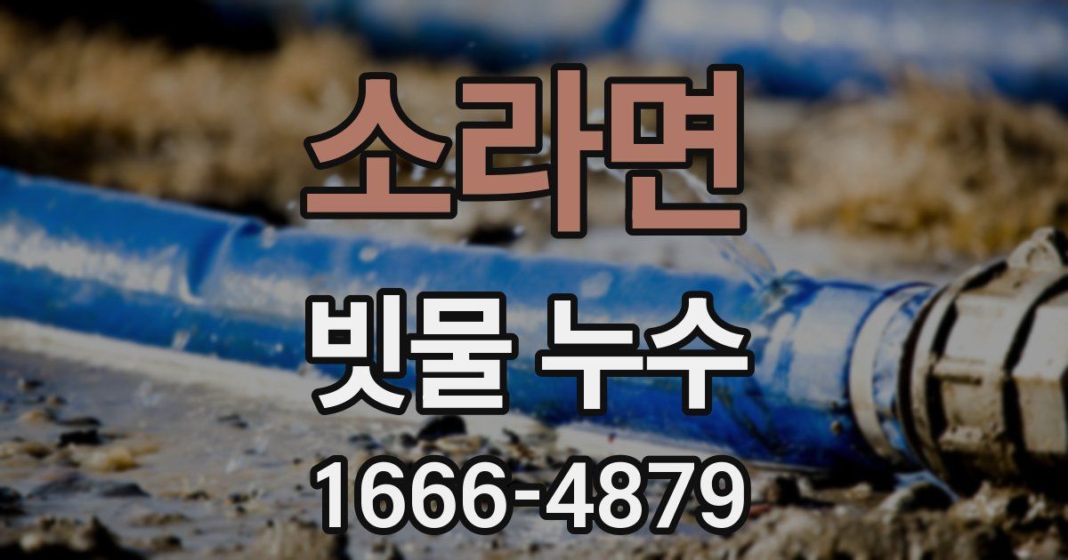 소라면 빗물 누수