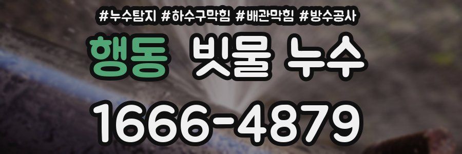 행동 빗물 누수