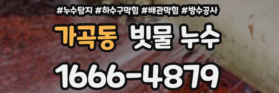 가곡동 빗물 누수