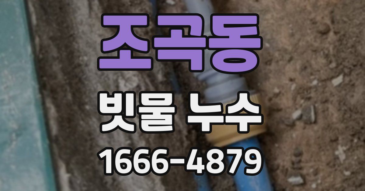 조곡동 빗물 누수