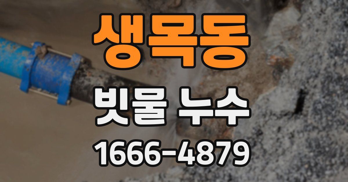 생목동 빗물 누수