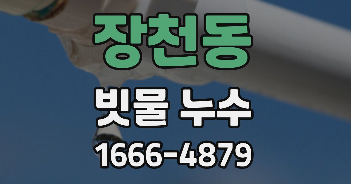 장천동 빗물 누수