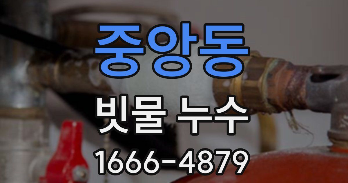 중앙동 빗물 누수