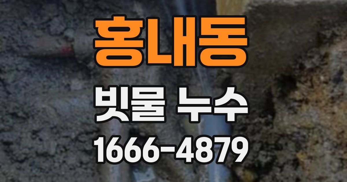 홍내동 빗물 누수
