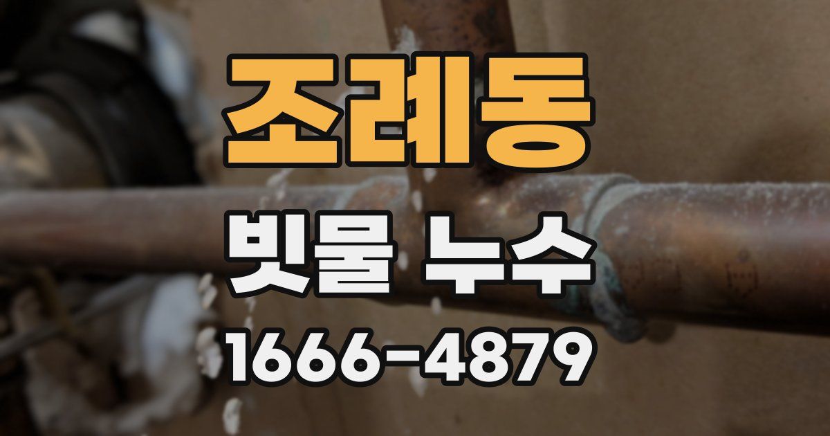 조례동 빗물 누수