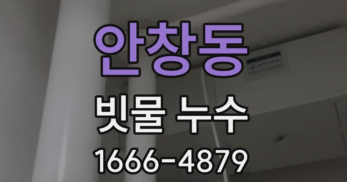 안창동 빗물 누수