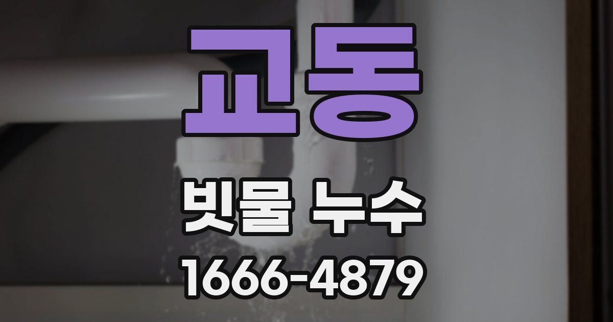 교동 빗물 누수