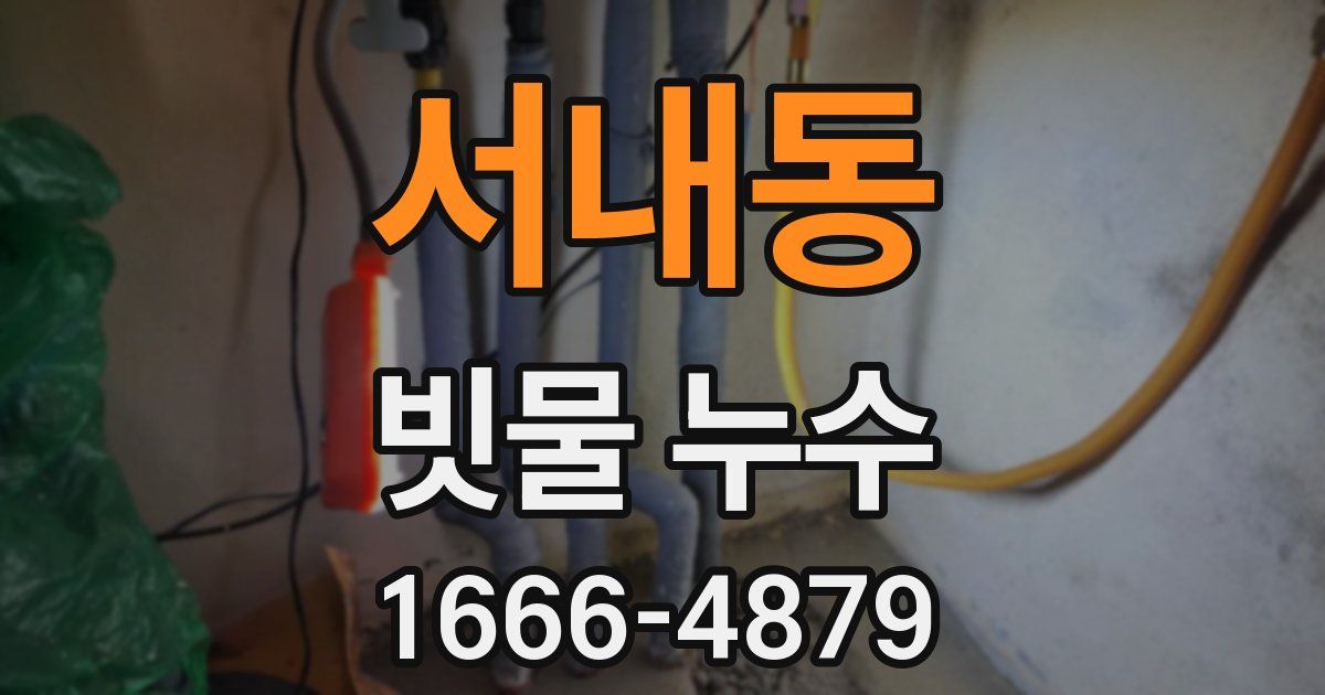 서내동 빗물 누수