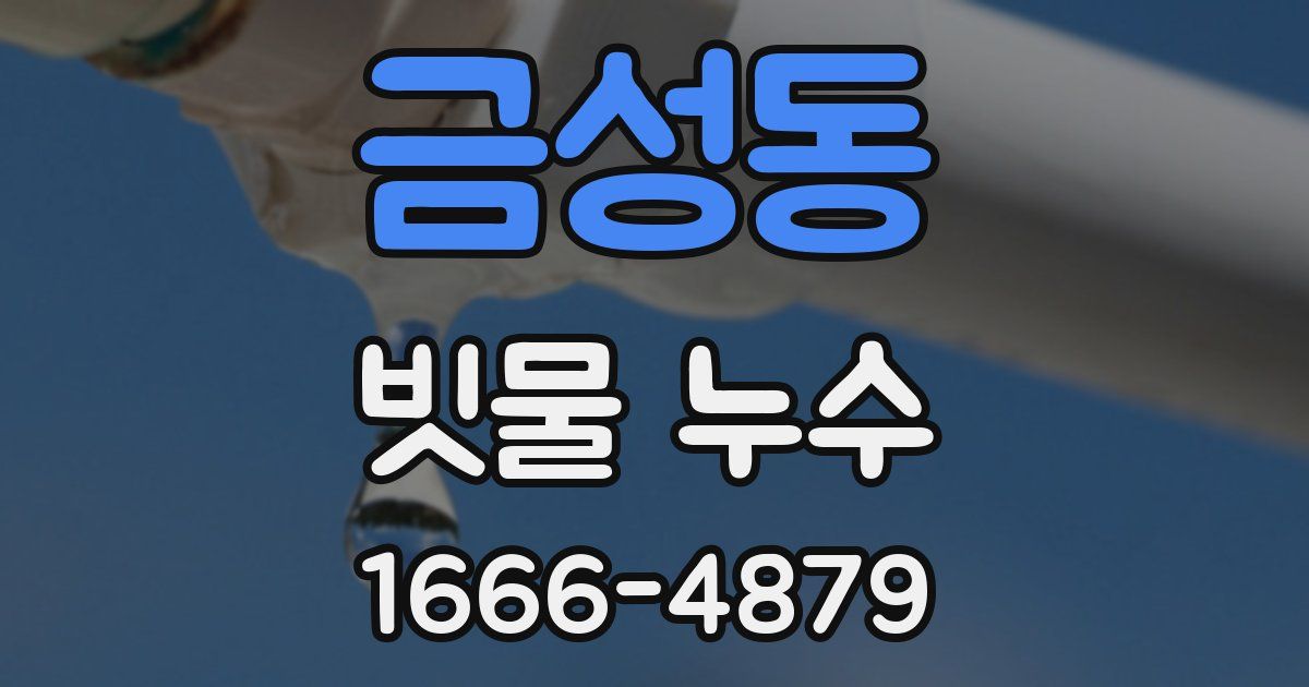 금성동 빗물 누수